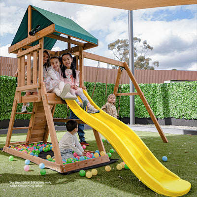 Lifespan Kids Greenvale Play Centre with 1.8m Slide (Yellow)