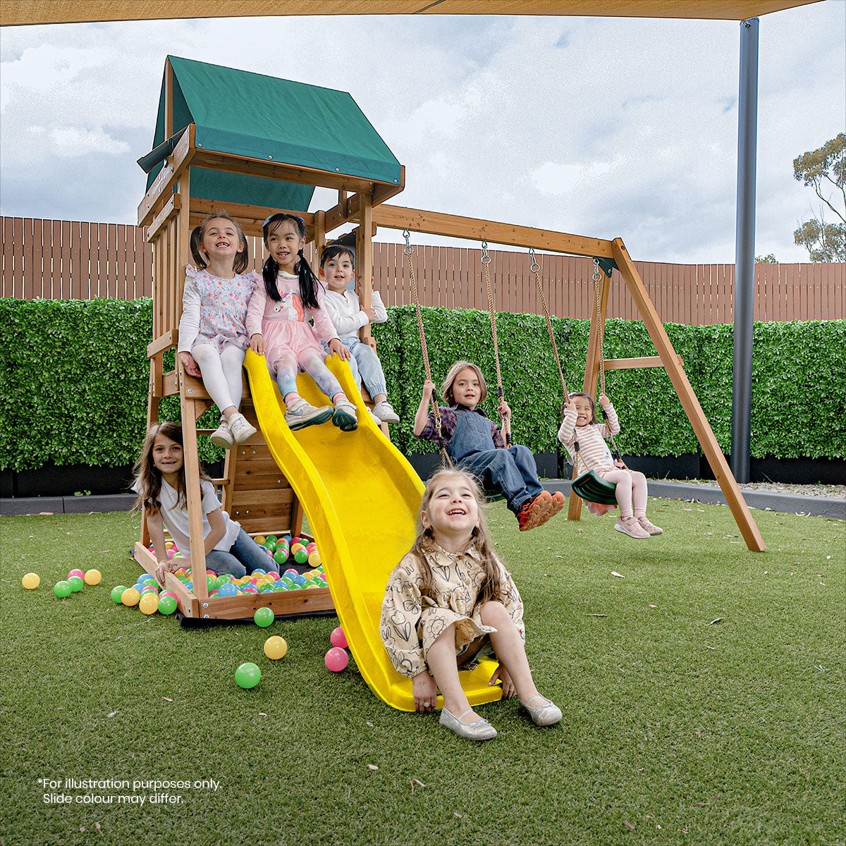 Lifespan Kids Greenvale Play Centre with 1.8m Slide (Yellow)