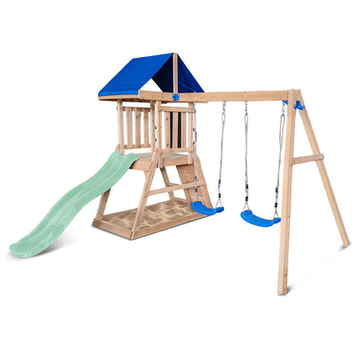 Hazelbrook Swing Set & Playground with 1.8m Slide (Pastel Green)
