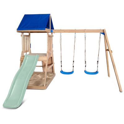 Hazelbrook Swing Set & Playground with 1.8m Slide (Pastel Green)