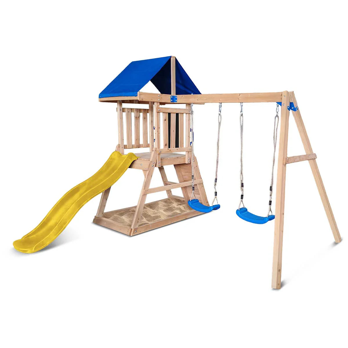 Lifespan Kids Hazelbrook Swing Set & Playground with 1.8m Slide (Yellow)
