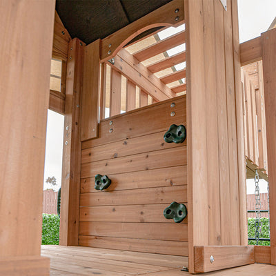 Lifespan Kids Kensington Swing Set, Monkey Bars & Play Centre with 2.2m Slide (Green)