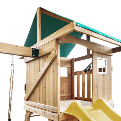 Lifespan Kids Montrose Swing Set & Play Centre with 2.2m Slide (Yellow)