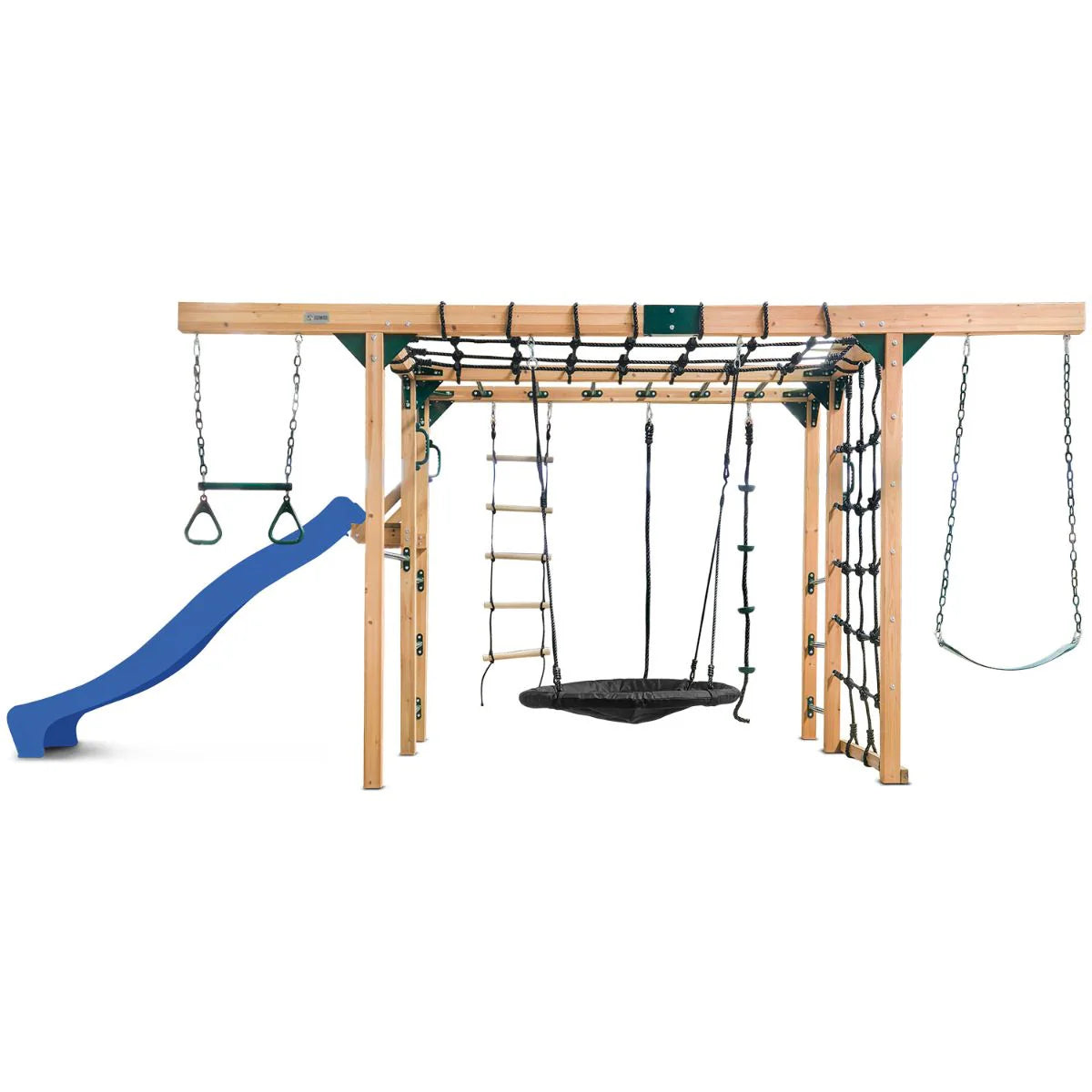 Lifespan Kids Orangutan Monkey Bars Jungle Gym Climbing Frame with 2.2m Slide (Blue)