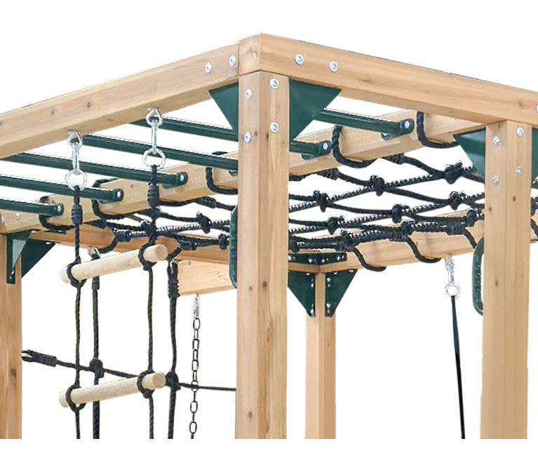 Lifespan Kids Orangutan Monkey Bars Jungle Gym Climbing Frame with 2.2m Slide (Pastel Blue)