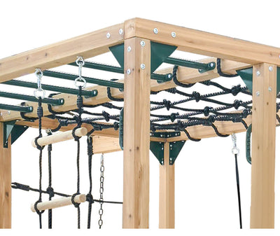 Lifespan Kids Orangutan Monkey Bars Jungle Gym Climbing Frame with 2.2m Slide (Pastel Blue)