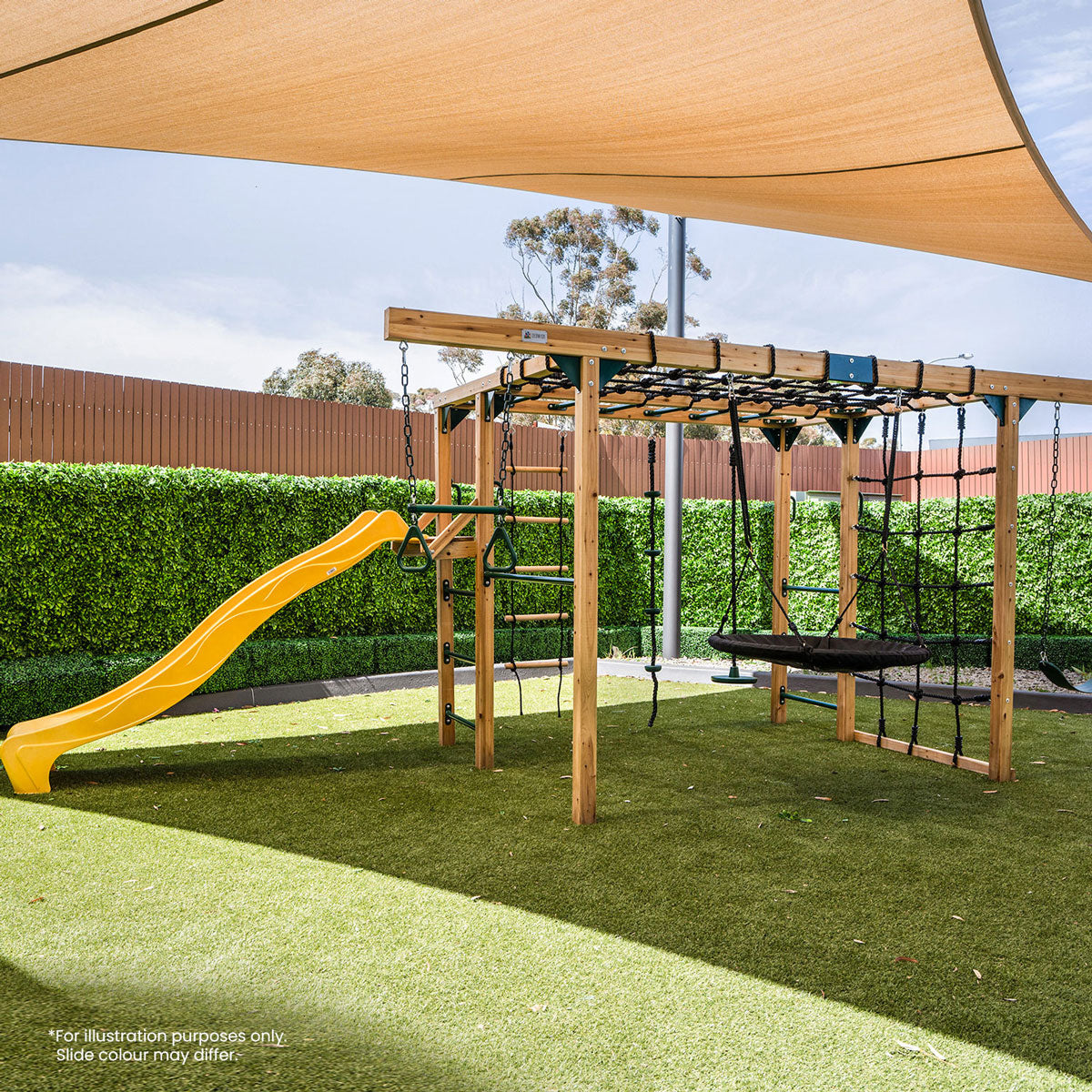 Lifespan Kids Orangutan Monkey Bars Jungle Gym Climbing Frame with 2.2m Slide (Pastel Blue)