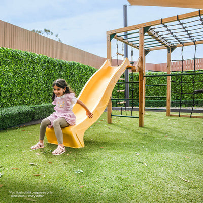 Lifespan Kids Orangutan Monkey Bars Jungle Gym Climbing Frame with 2.2m Slide (Pastel Blue)