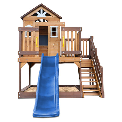 Lifespan Kids Silverton Cubby House with 1.8m Slide (Blue)