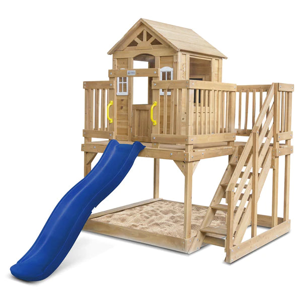 Lifespan Kids Silverton Cubby House with 1.8m Slide (Blue)
