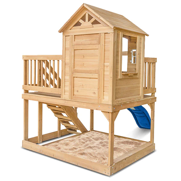 Lifespan Kids Silverton Cubby House with 1.8m Blue Slide
