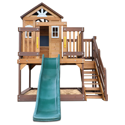 Lifespan Kids Silverton Cubby House with 1.8m Slide (Green)