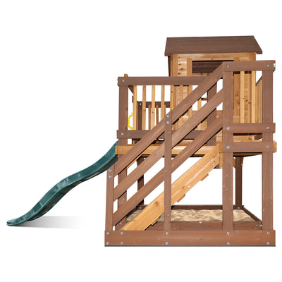 Lifespan Kids Silverton Cubby House with 1.8m Slide (Green)