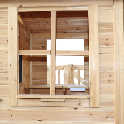 Lifespan Kids Silverton Cubby House with 1.8m Slide (Green)