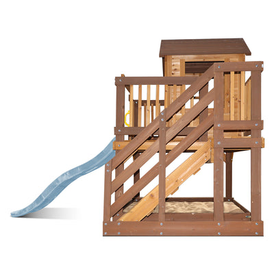 Lifespan Kids Silverton Cubby House with 1.8m Slide (Pastel Blue)