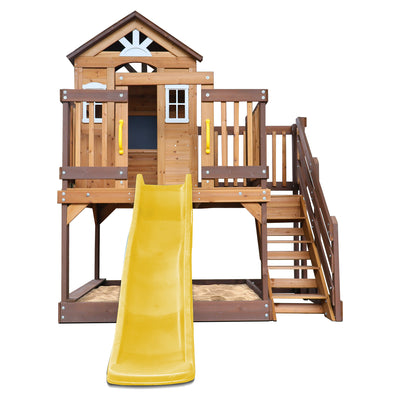 Lifespan Kids Silverton Cubby House with 1.8m Slide (Yellow)