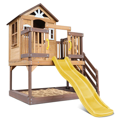 Lifespan Kids Silverton Cubby House with 1.8m Slide (Yellow)
