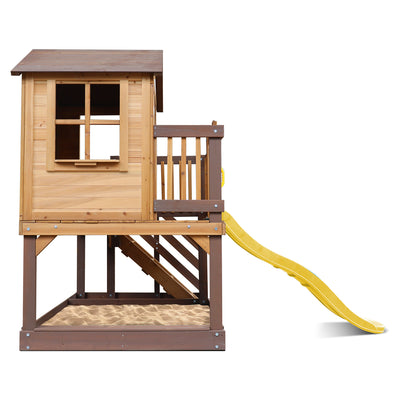Lifespan Kids Silverton Cubby House with 1.8m Slide (Yellow)