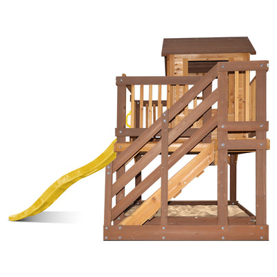 Lifespan Kids Silverton Cubby House with 1.8m Slide (Yellow)
