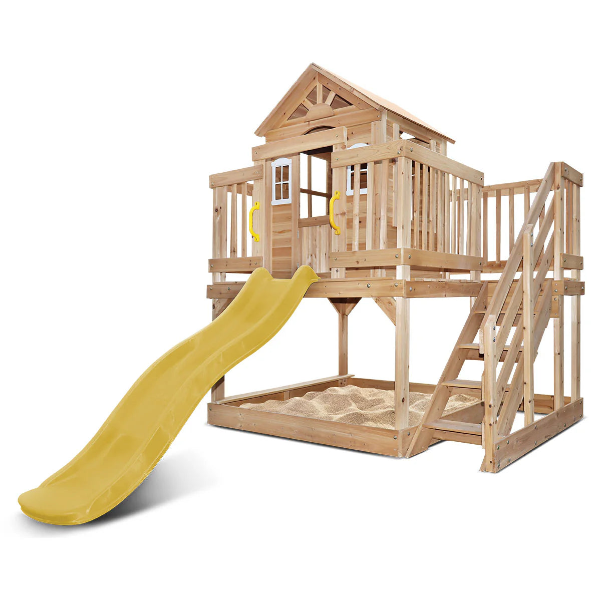 Lifespan Kids Silverton Cubby House with 1.8m Slide (Yellow)