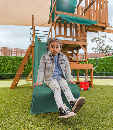 Lifespan Kids Walton Swing Set, Monkey Bars & Play Centre with 2.2m Slide (White)