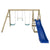 Lifespan Kids Winston 4-Station Timber Swing Set with Blue Slide
