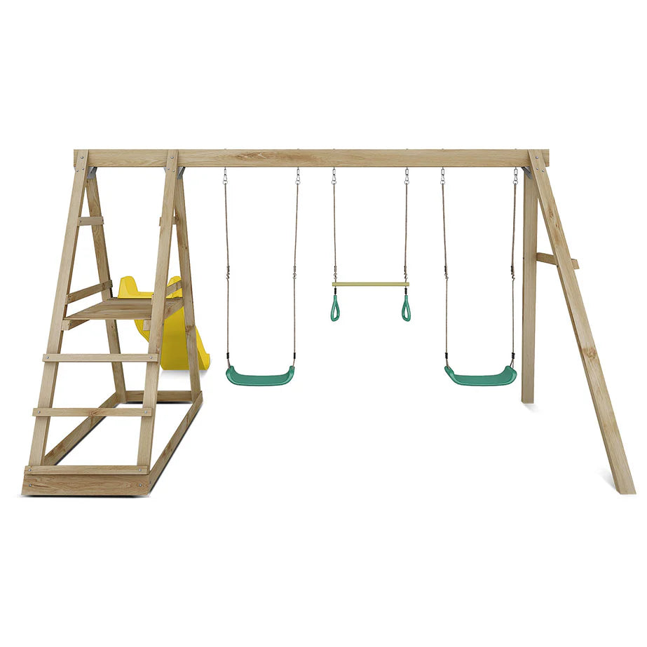 Lifespan Kids Winston Swing Set with Climb & 1.8m Slide (Yellow)