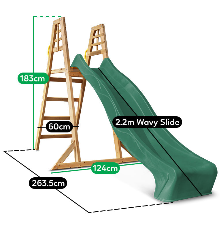 Lifespan Kids Sunshine Climb &  2.2m Slide (Pastel Green)