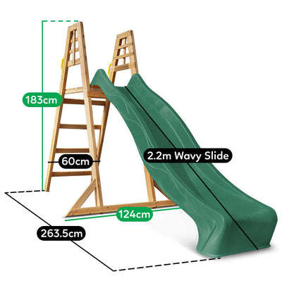 Lifespan Kids Sunshine Climb &  2.2m Slide (Pastel Green)