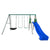 Europa Commercial Steel Swing Set with Blue Slide