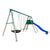 Europa Commercial Steel Swing Set with Blue Slide