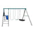 Europa Commercial Steel Swing Set with Blue Slide