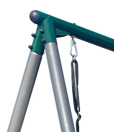 Lifespan Kids Europa Commercial Grade Steel Swing Set with Climb & 2.2m Slide (Pastel Pink)