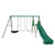 Europa Commercial Steel Swing Set with Green Slide