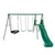 Europa Commercial Steel Swing Set with Green Slide