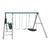 Europa Commercial Steel Swing Set with Green Slide