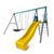 Europa Commercial Steel Swing Set with Yellow Slide