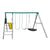 Europa Commercial Steel Swing Set with Yellow Slide