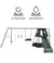 Lifespan Kids Pallas Play Tower with Metal Swing Set (Green Slide) - Updated Version