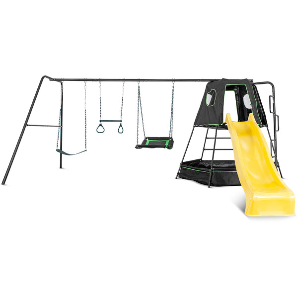 Lifespan Kids Pallas Play Tower with Metal Swing Set (Yellow Slide) - Updated Version
