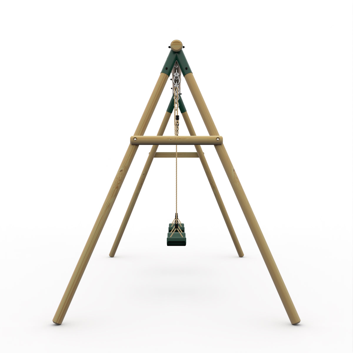 Plum® Marmoset Wooden Swing Set – Durable Double Swing for Backyard Fun