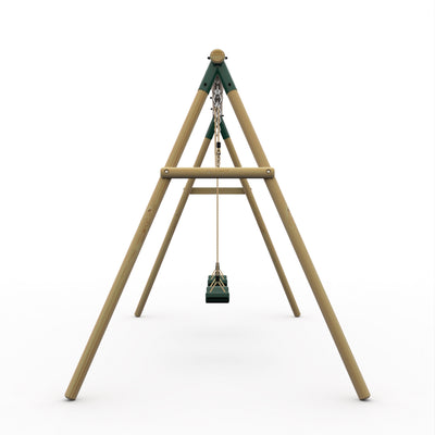 Plum® Marmoset Wooden Swing Set – Durable Double Swing for Backyard Fun