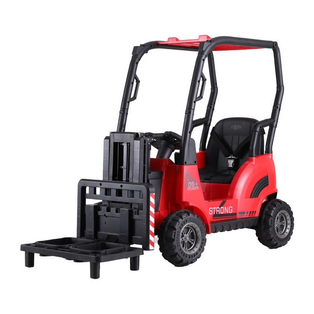 Rigo Kids Electric Ride On Car Forklift Loader Toys Cars Horn Remote 12V Red with Free Customised Plates