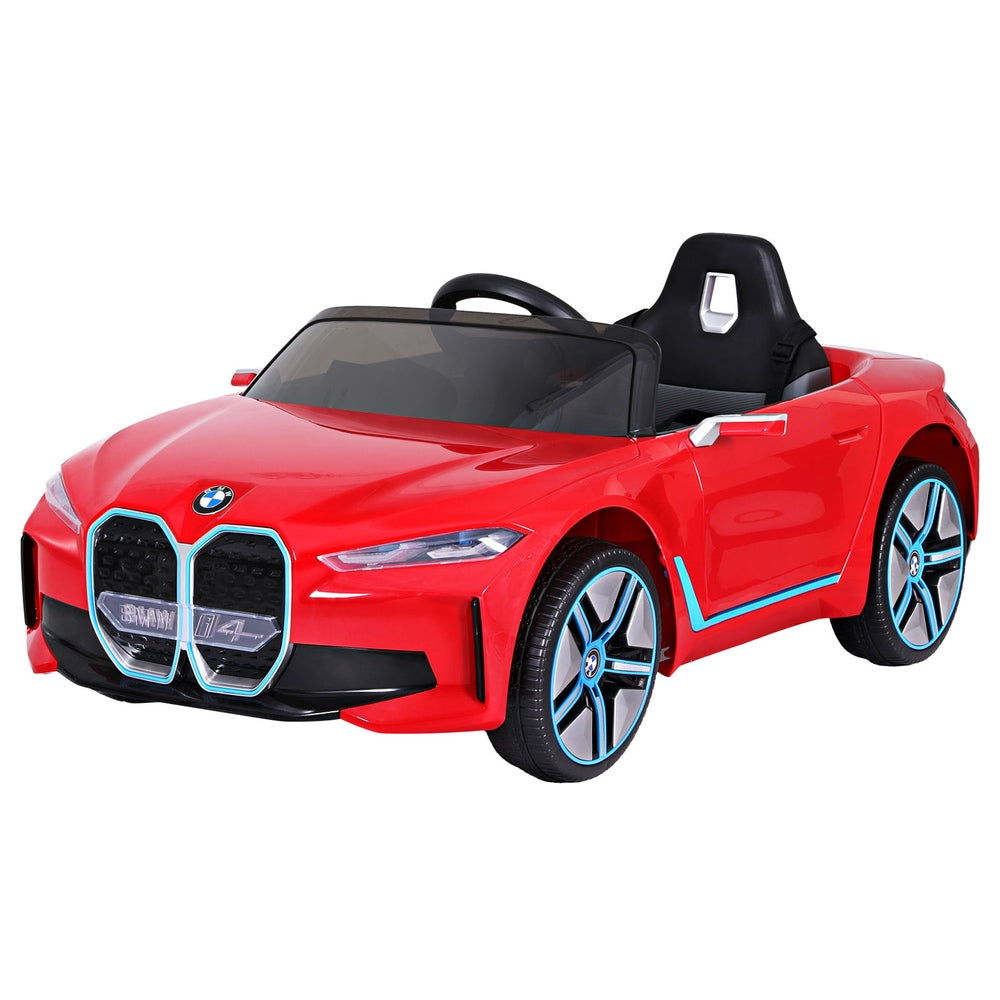 Kids Ride On Car BMW Licensed I4 Sports Remote Control Electric Toys 12V Red with Free Customised Plates