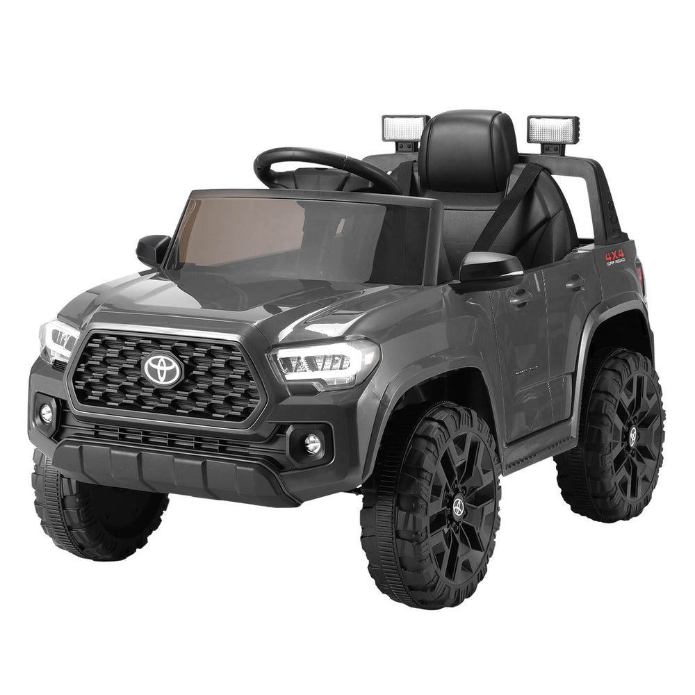 Kids Electric Ride On Car Toyota Tacoma Off Road Jeep Toy Cars Remote 12V Grey with Free Customised Plates