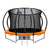 Everfit 10FT Trampoline for Kids w/ Ladder Enclosure Safety Net Rebounder Orange