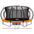 Everfit 12FT Trampoline for Kids w/ Ladder Enclosure Safety Net Rebounder Orange