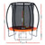 Everfit 6FT Trampoline for Kids w/ Ladder Enclosure Safety Net Rebounder Orange