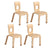 Jooyes Kids One Piece Bentwood Stackable Chair 4 Pack - H30cm