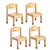 Jooyes Goteborg Kids Stackable Chairs 4 Pack - H30cm